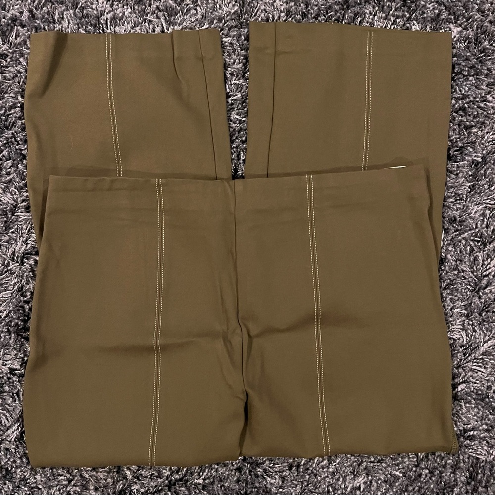 🌸ANTHROPOLOGY GREEN ESSENTIAL CROPPED FLARE PANTS SIZE XL🌸 - Picture 2 of 5